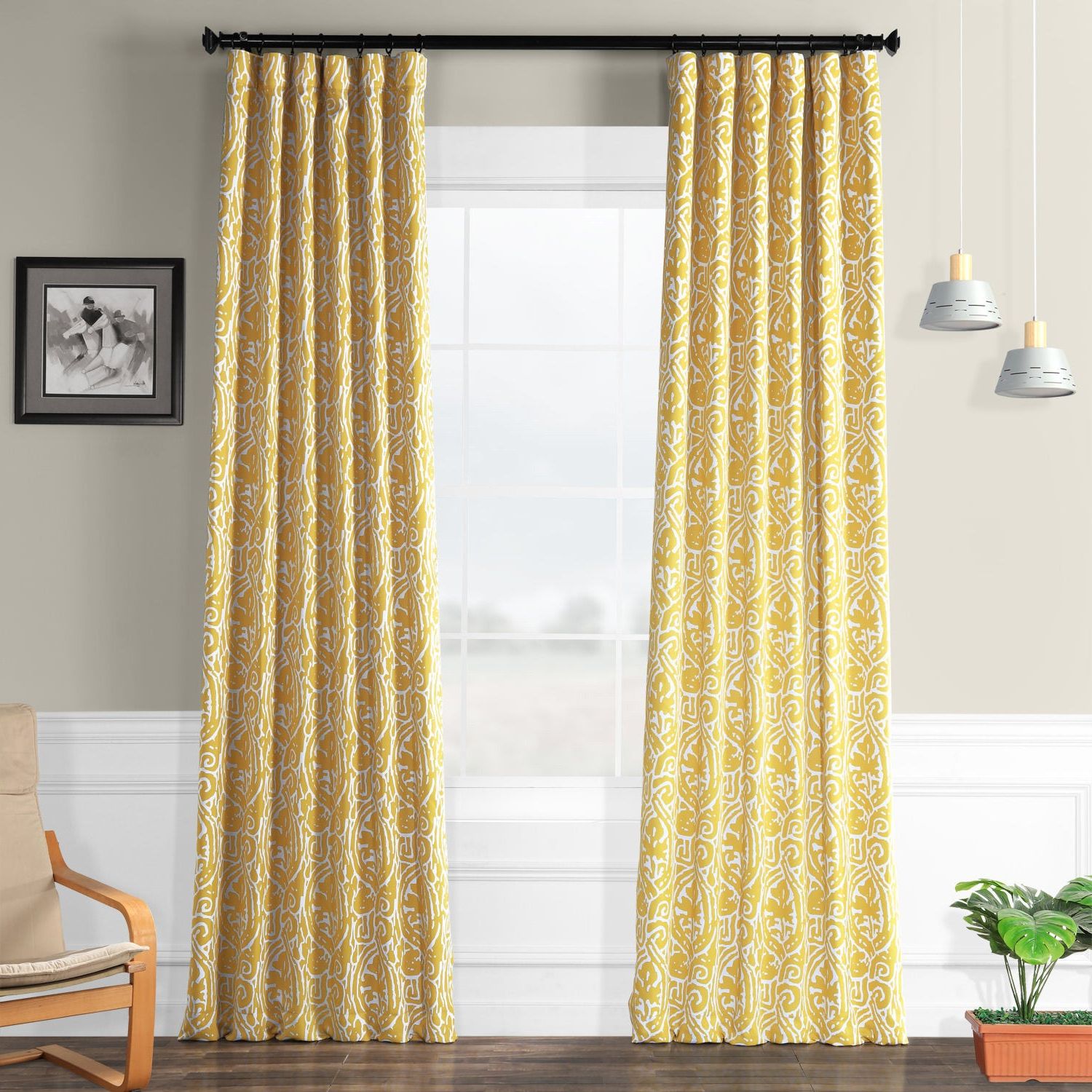 Featured Photo of Abstract Blackout Curtain Panel Pairs