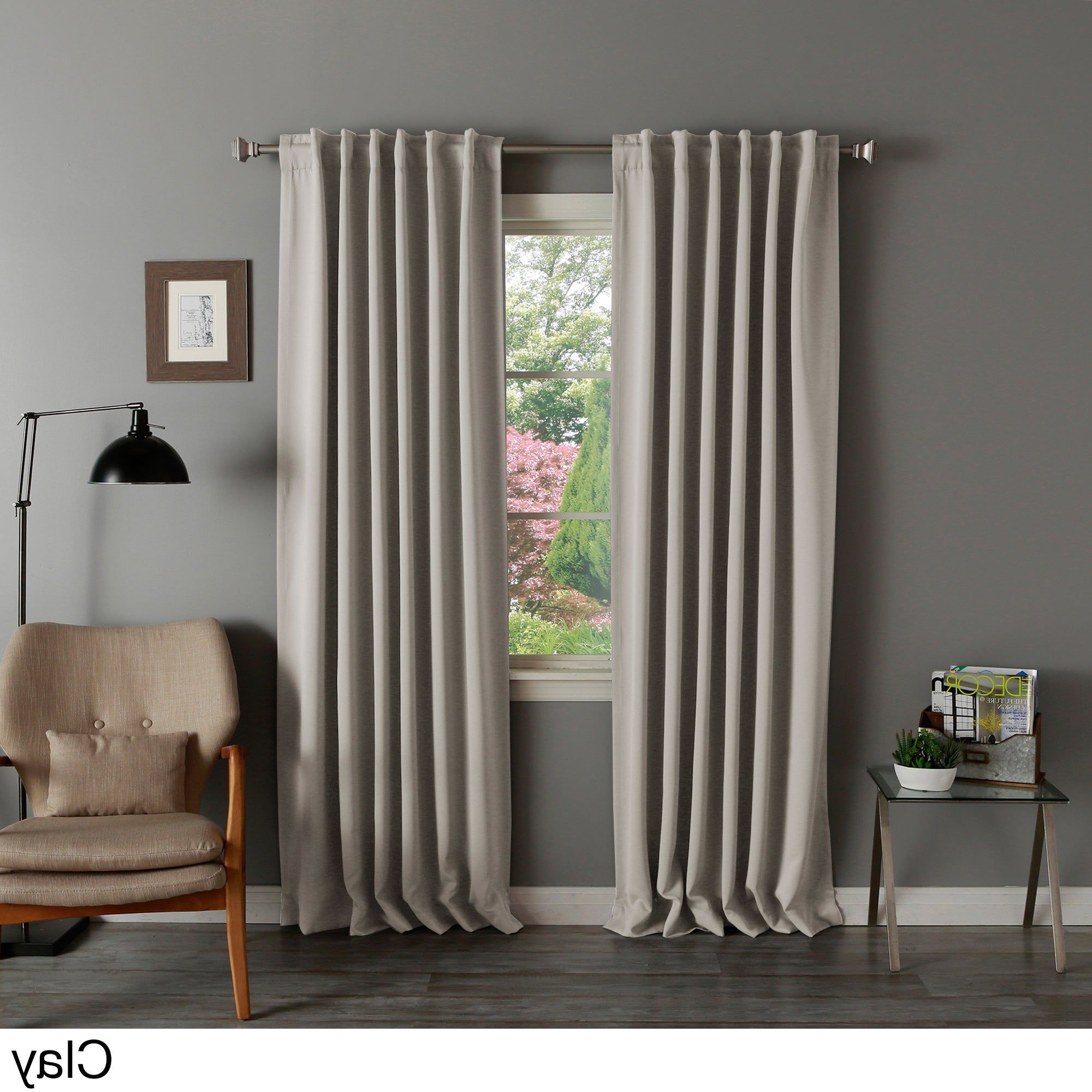 Featured Photo of Solid Thermal Insulated Blackout Curtain Panel Pairs