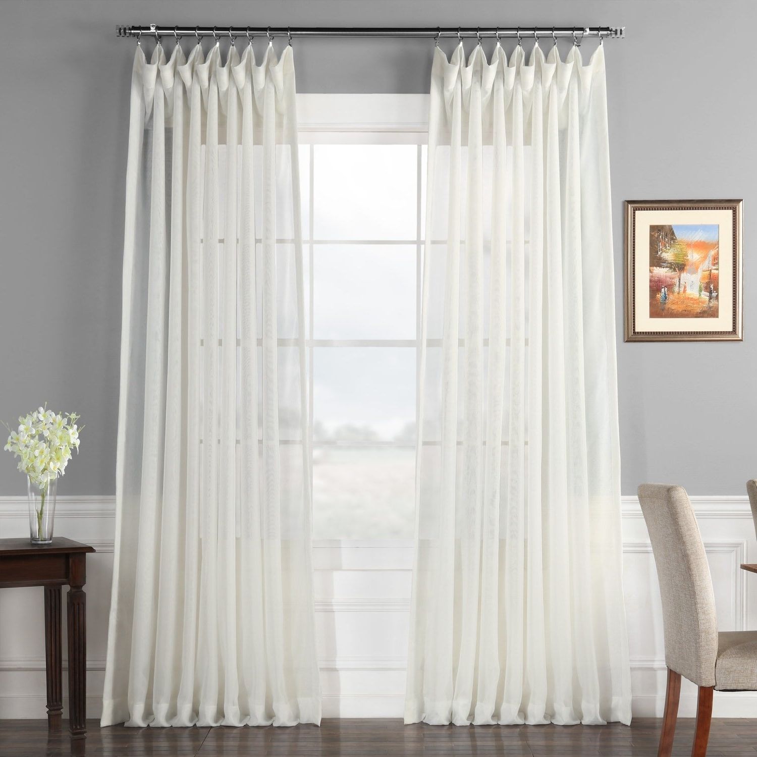 Featured Photo of Signature Extrawide Double Layer Sheer Curtain Panels