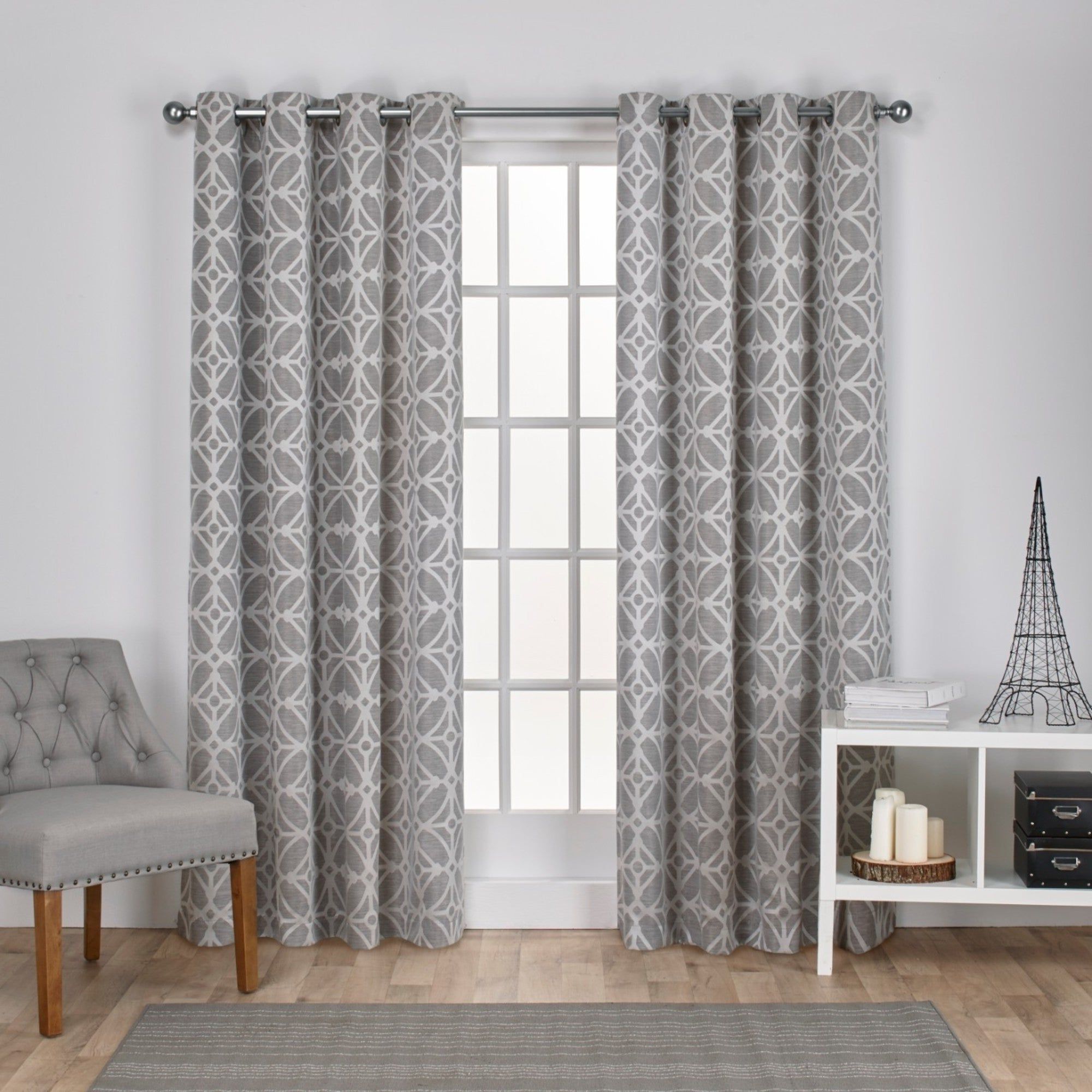 Featured Photo of The Curated Nomad Duane Jacquard Grommet Top Curtain Panel Pairs