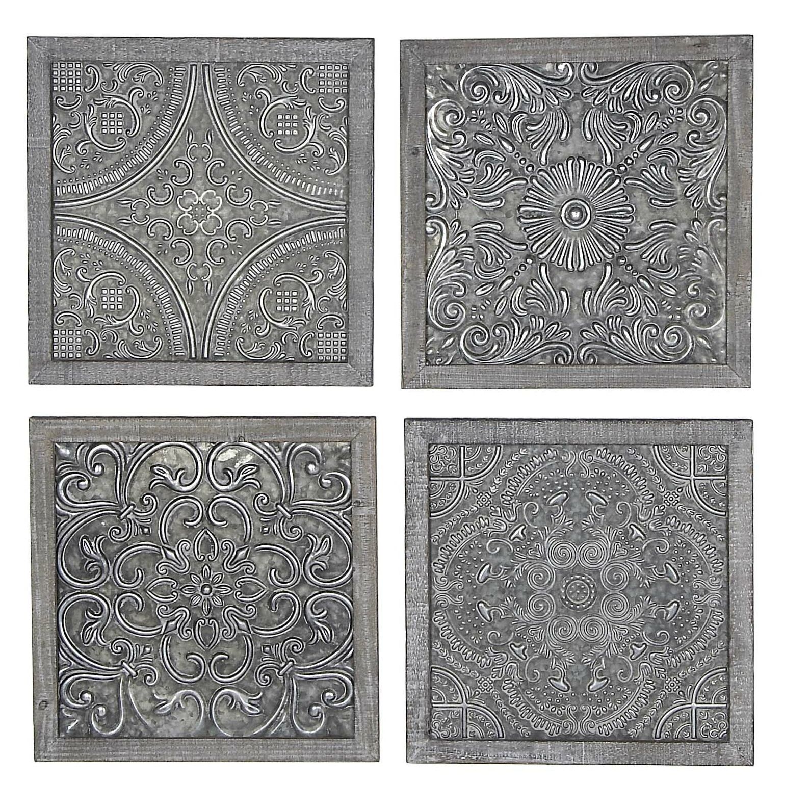 Featured Photo of Melina Metal Medallion Wall Décor (Set Of 4)