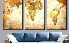 Framed World Map Wall Art
