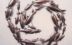 Fish Shoal Metal Wall Art