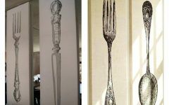 Giant Fork and Spoon Wall Art