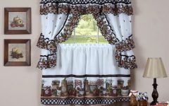 Top of the Morning Printed Tailored Cottage Curtain Tier Sets