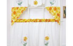 Spring Daisy Tiered Curtain 3-piece Sets