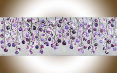 Purple and Grey Abstract Wall Art