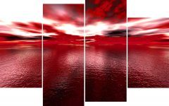 Large Red Canvas Wall Art
