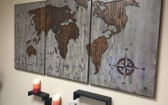 Wood Map Wall Art