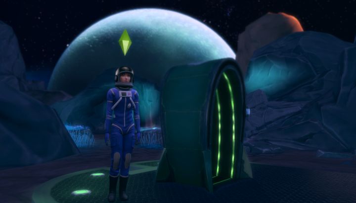 Exploring the planet Sixam in The Sims 4