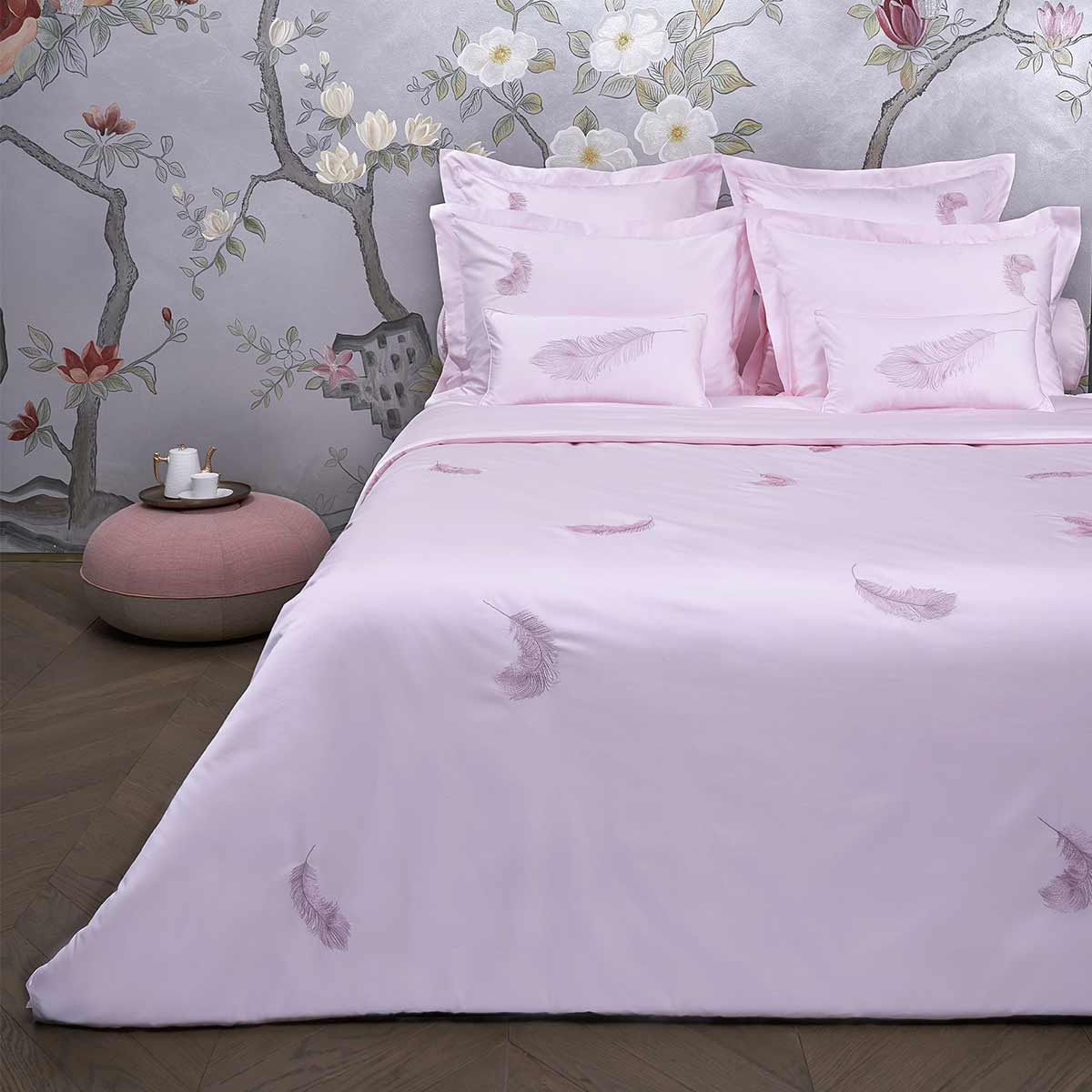 feather duvet cover paradise pink