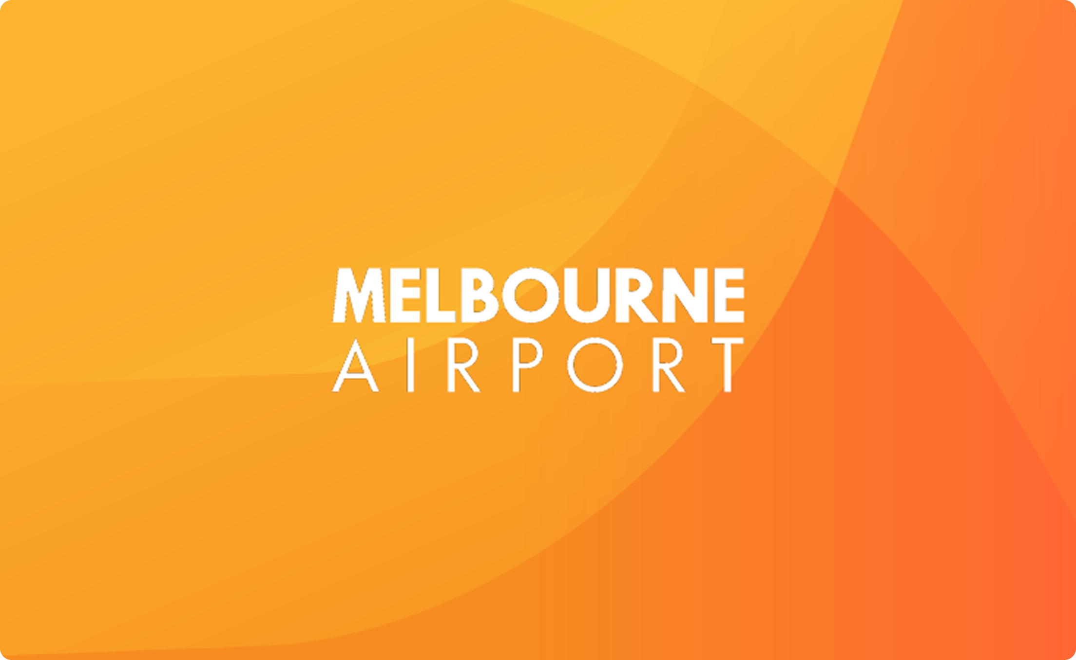 Melbourne Airport - Logo - Case study orange background