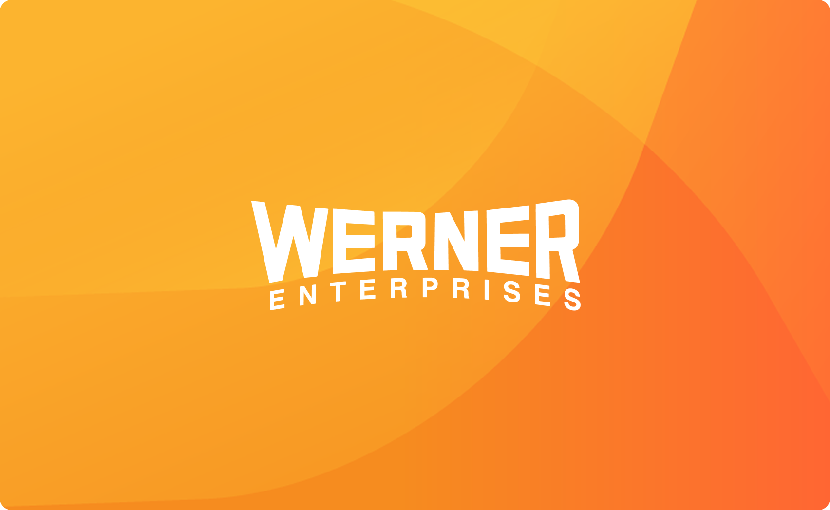 Werner enterprises - Logo - Case study orange background