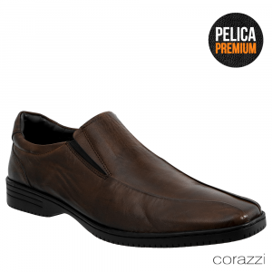 Sapato Social Bico Fino Pelica Premium Café