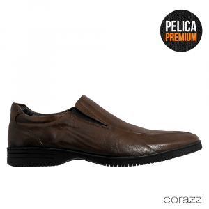 Sapato Social Bico Fino Pelica Premium Café