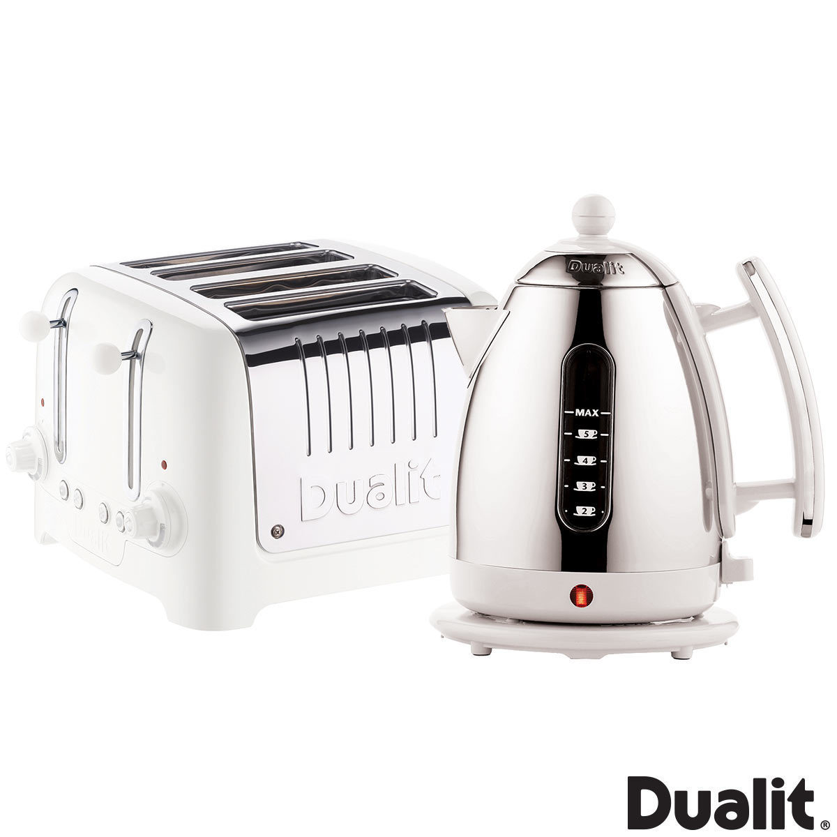 Dualit Lite Kettle 4 Slot Toaster Set White 10121 Costco Uk