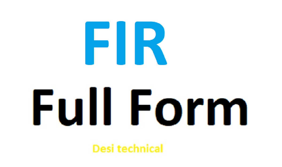 FIR Full Form In Hindi