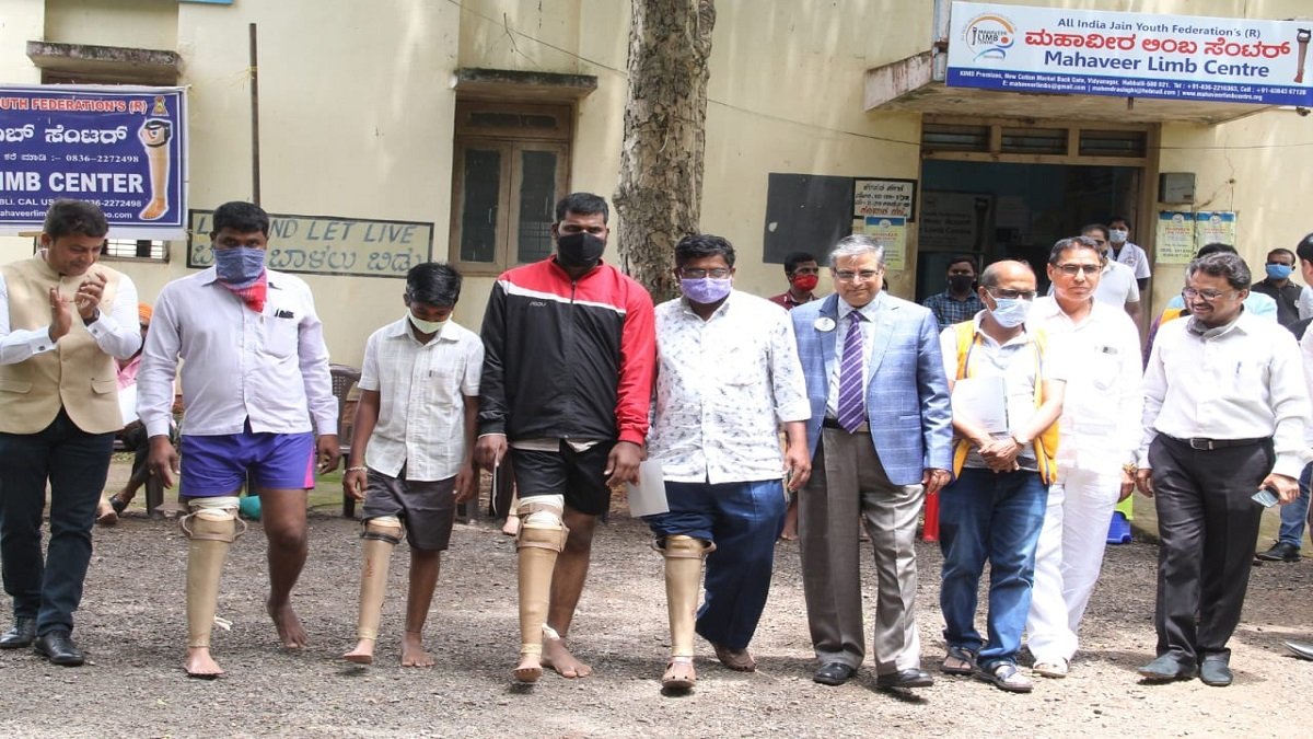 AIBRF, Dharwad donates 12 artificial limbs to the physically challenged