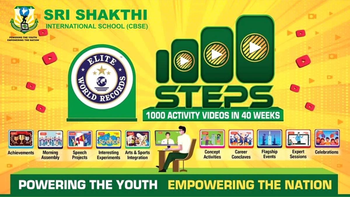 An Image Describing 1000 Steps Activity by Sri Shakthi International School
