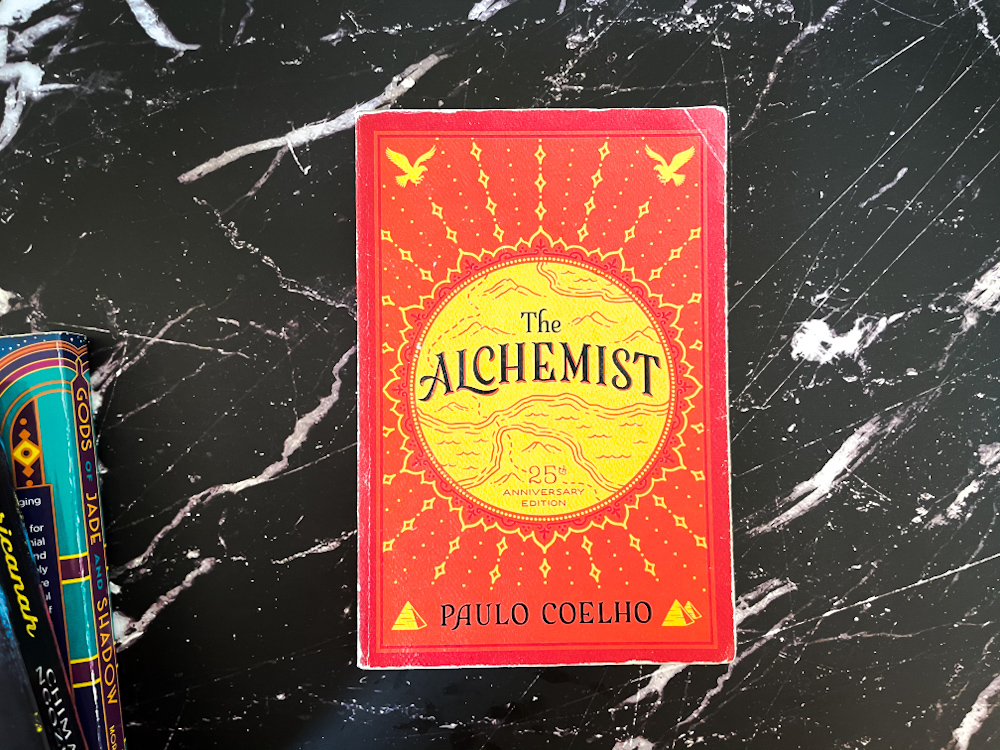 book cover for the alchemist