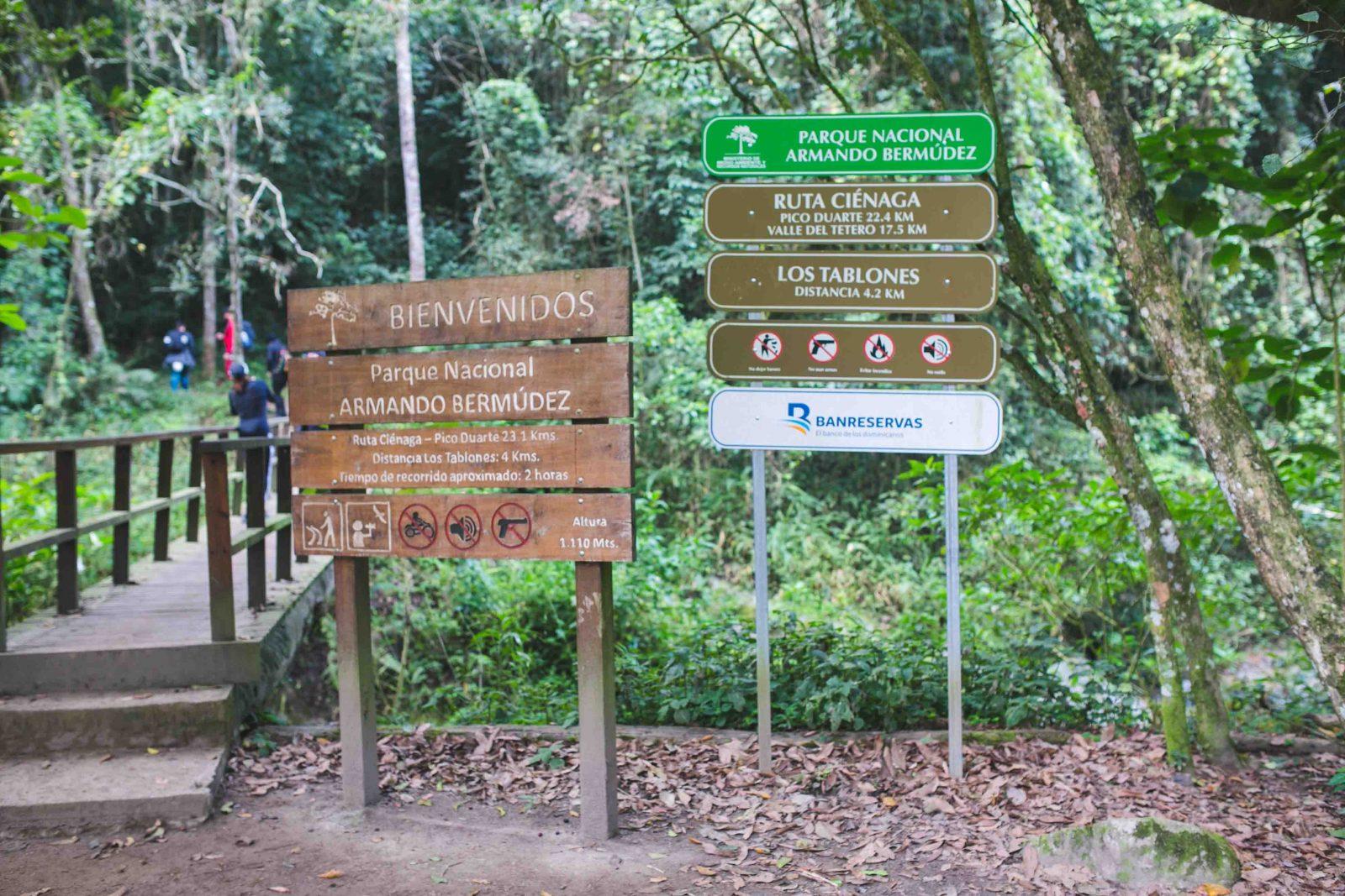 The entrance of Parque Nacional Armando Bermudez.