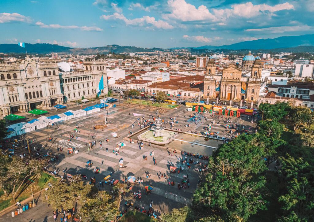 A plaza in Guatemala City