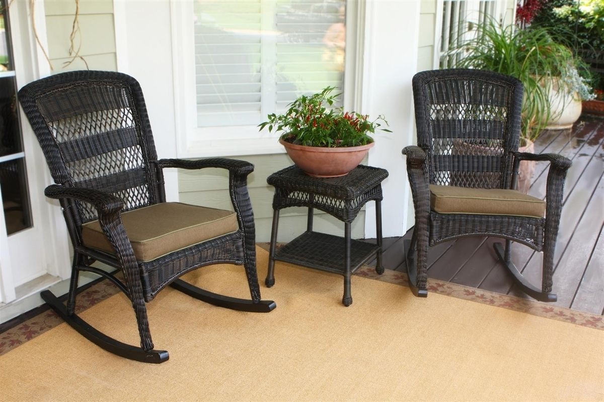 Featured Photo of Wicker Rocking Chairs Sets