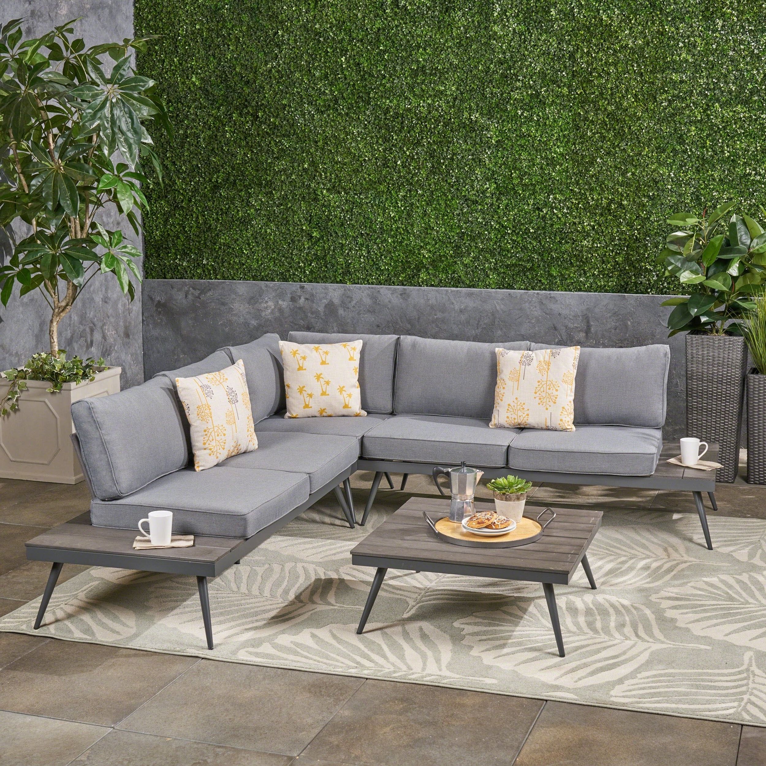 Most Recently Released Norfolk Grey 6 Piece Sectionals With Shop Norfolk Outdoor V Shaped 5 Seater Sofa Setchristopher (Gallery 9 of 20)