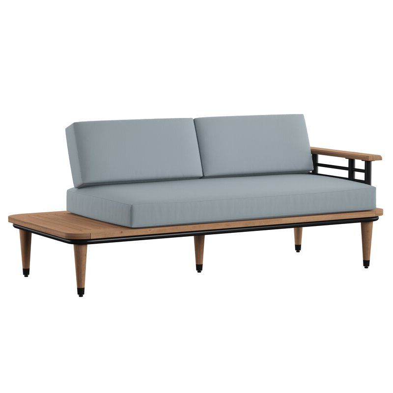 Featured Photo of Clary Teak Lounge Patio Daybeds With Cushion