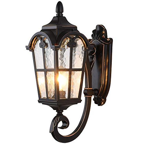 Lonedruid Outdoor Wall Light Fixtures Black Roman 17.71"h With Most Recently Released Bellefield Black Outdoor Wall Lanterns (Gallery 13 of 20)