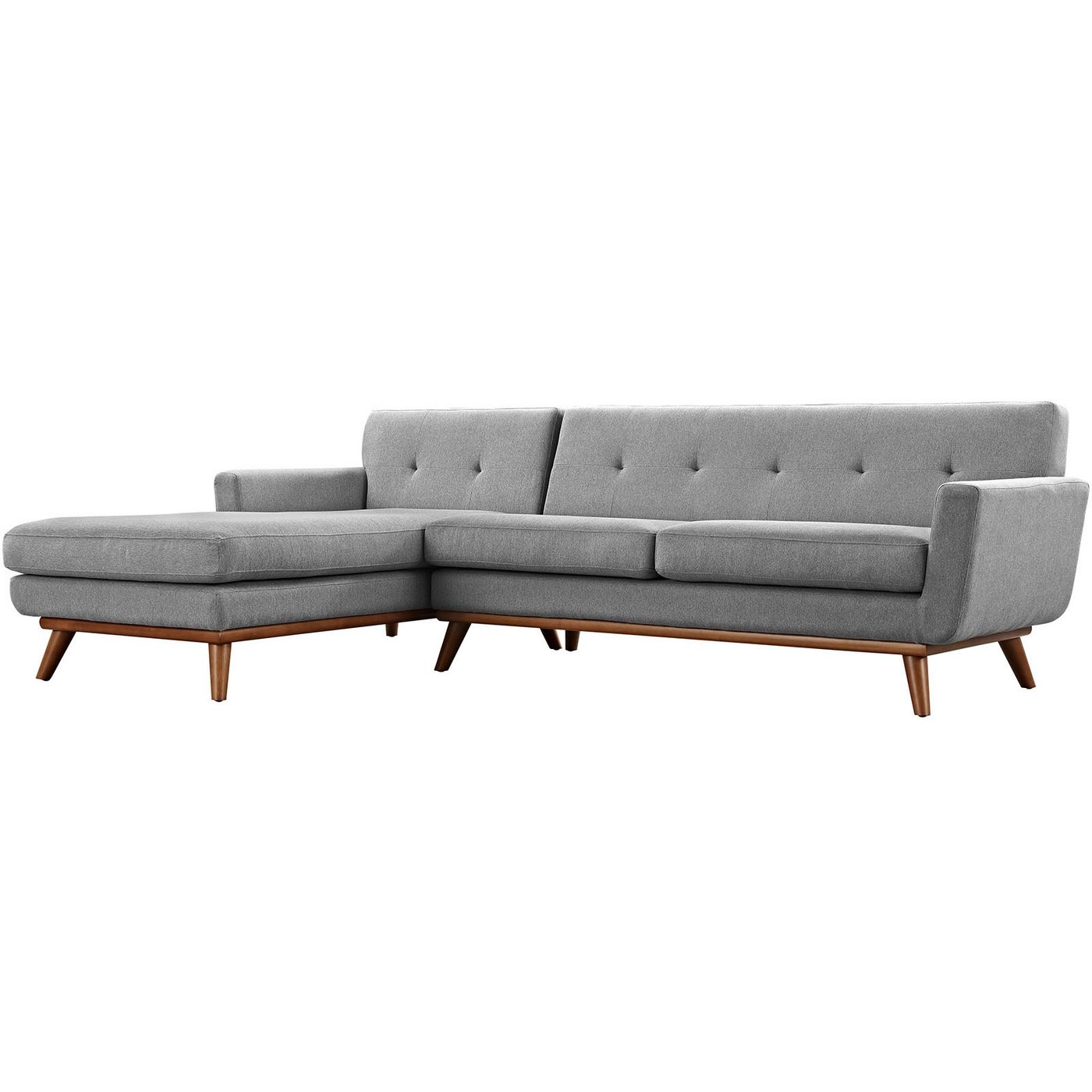Popular Mid Century Modern Engage Right Facing Chaise Sectional Throughout Alani Mid Century Modern Sectional Sofas With Chaise (Gallery 19 of 20)