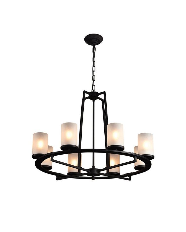 Featured Photo of Black Iron Eight Light Chandeliers