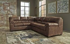 2pc Maddox Left Arm Facing Sectional Sofas with Chaise Brown