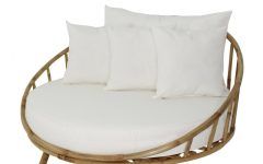 Olu Bamboo Large Round Patio Daybeds with Cushions