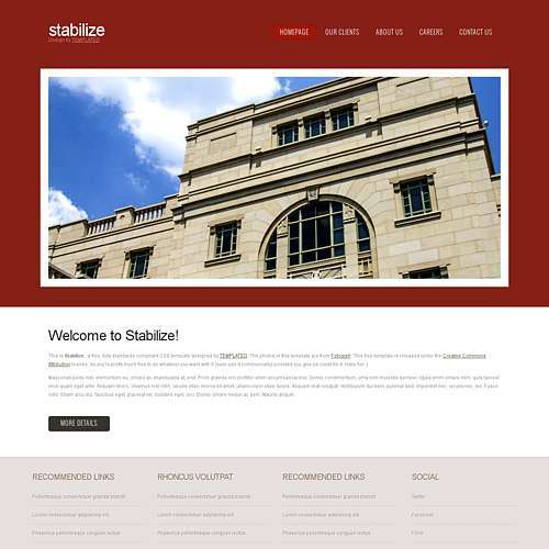 Stabilize html template