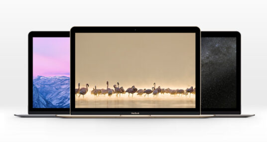 New MacBook Pro Mockups in three Colors
