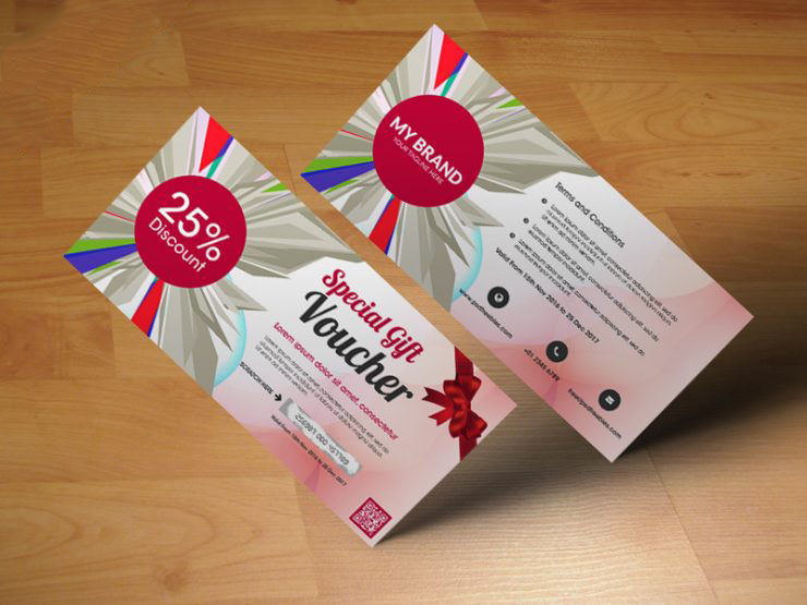 Multiuse Gift Voucher Template Free PSD
