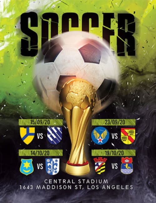 Free Champions League Soccer Flyer Template

