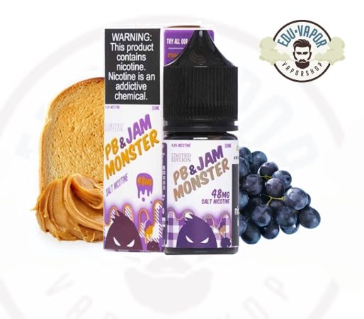 Juice Jam Monster Nic Salt Pb & J Grape 24mg 30ml - -
