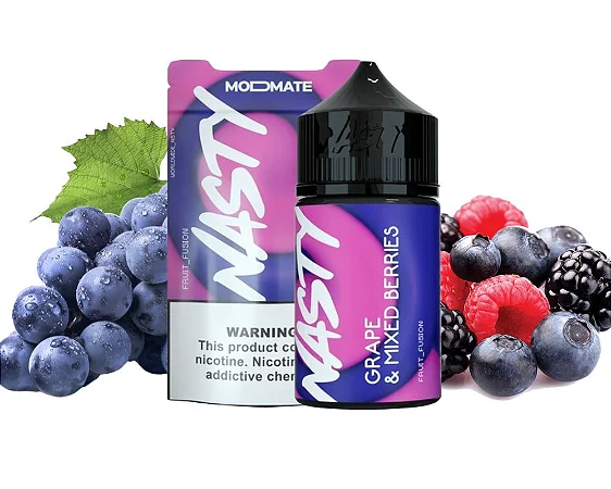 Juice Nasty Modmate Grape & Mixed Berries - Free Base 60ml - -