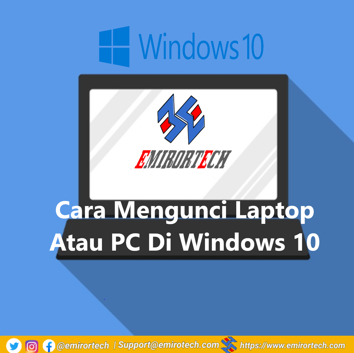 Cara Mengunci Laptop Atau PC Di Windows 10