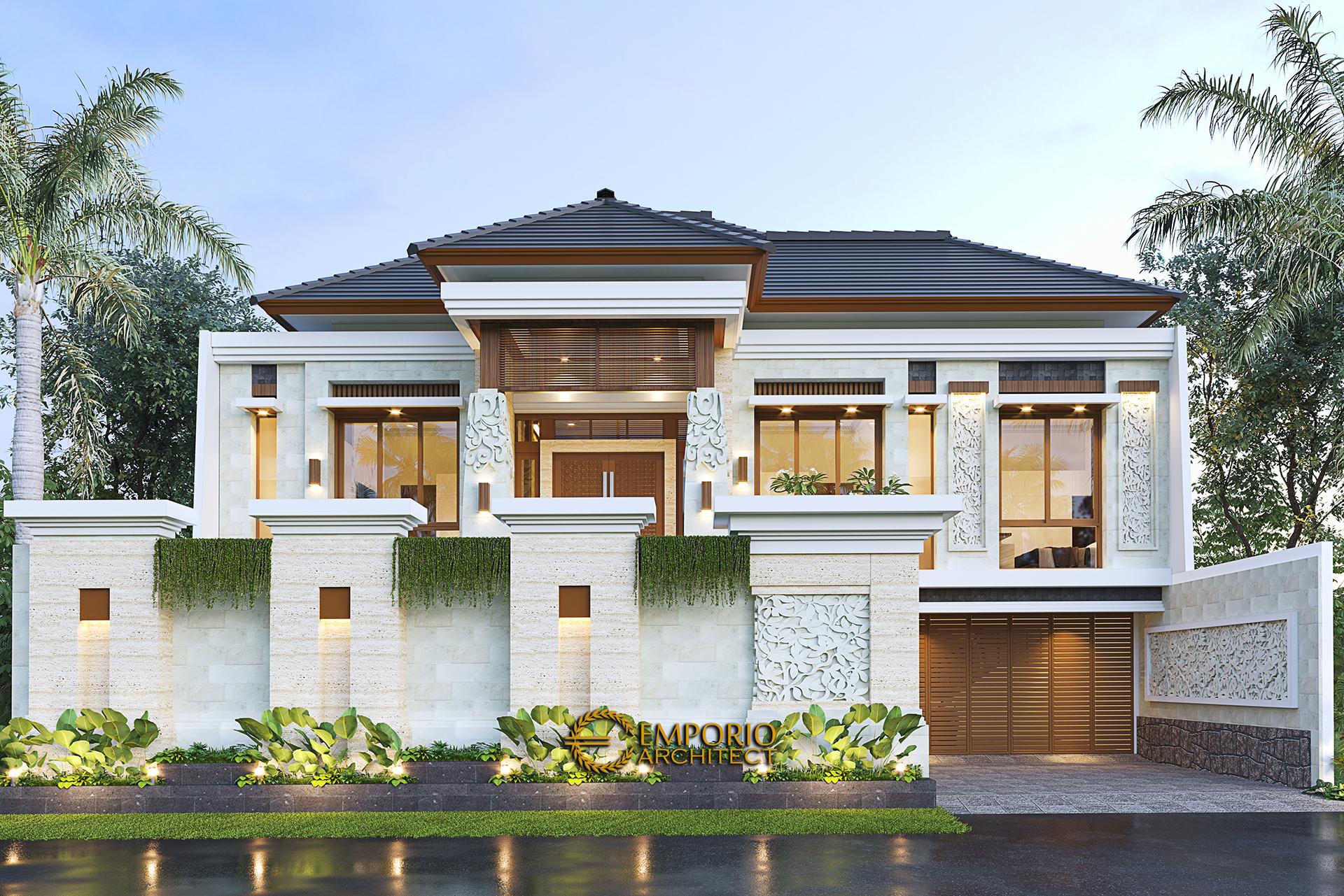 Desain Rumah Villa Bali 2 Lantai Ibu Srie di Bekasi, Jawa Barat