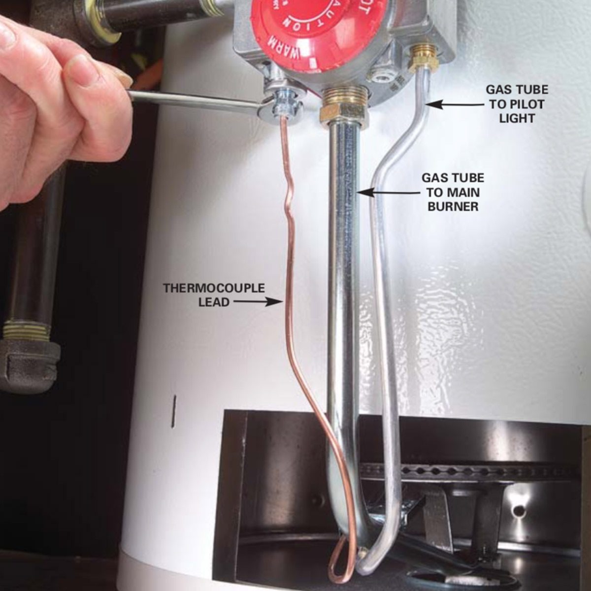 How To Replace A Water Heater Thermocouple Family Handyman