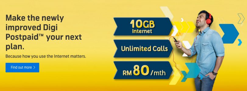 Digi Postpaid 80 Plan - 10GB of Data for RM80