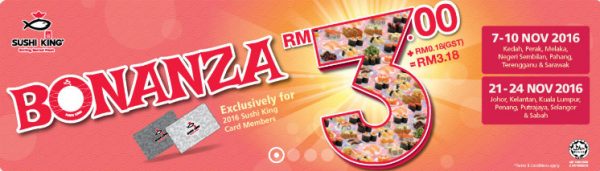 Sushi King Bonanza RM3