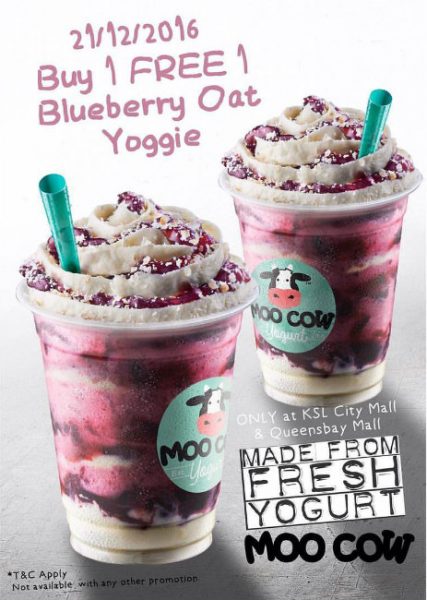 Moo Cow Buy 1 FREE 1 - Frozen Yogurt Promotion