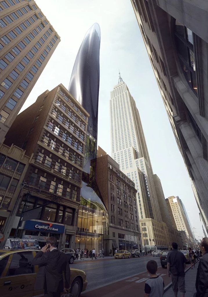 未来纽约的摩天大楼