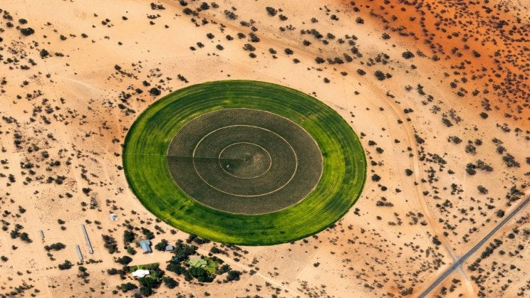 giardino circolare nel Sahara