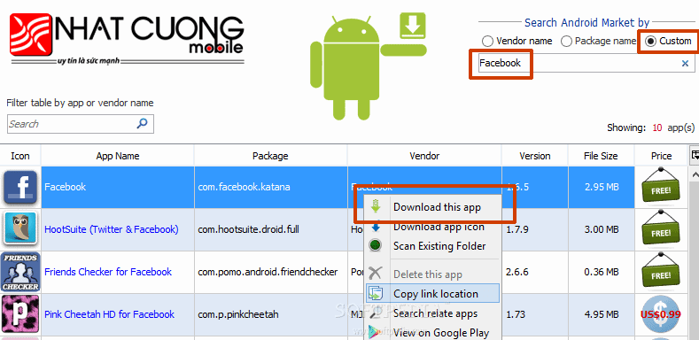 android download apk file programmatically