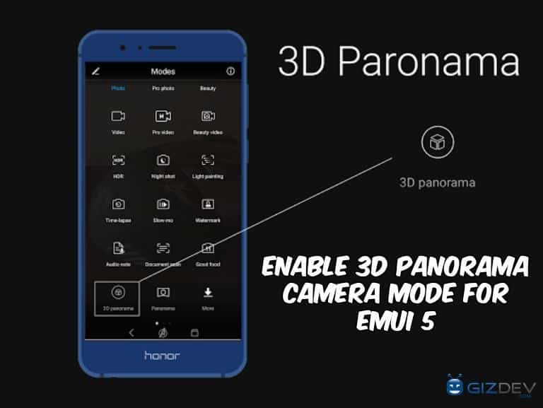 Install 3D Panorama Camera Mode For EMUI
